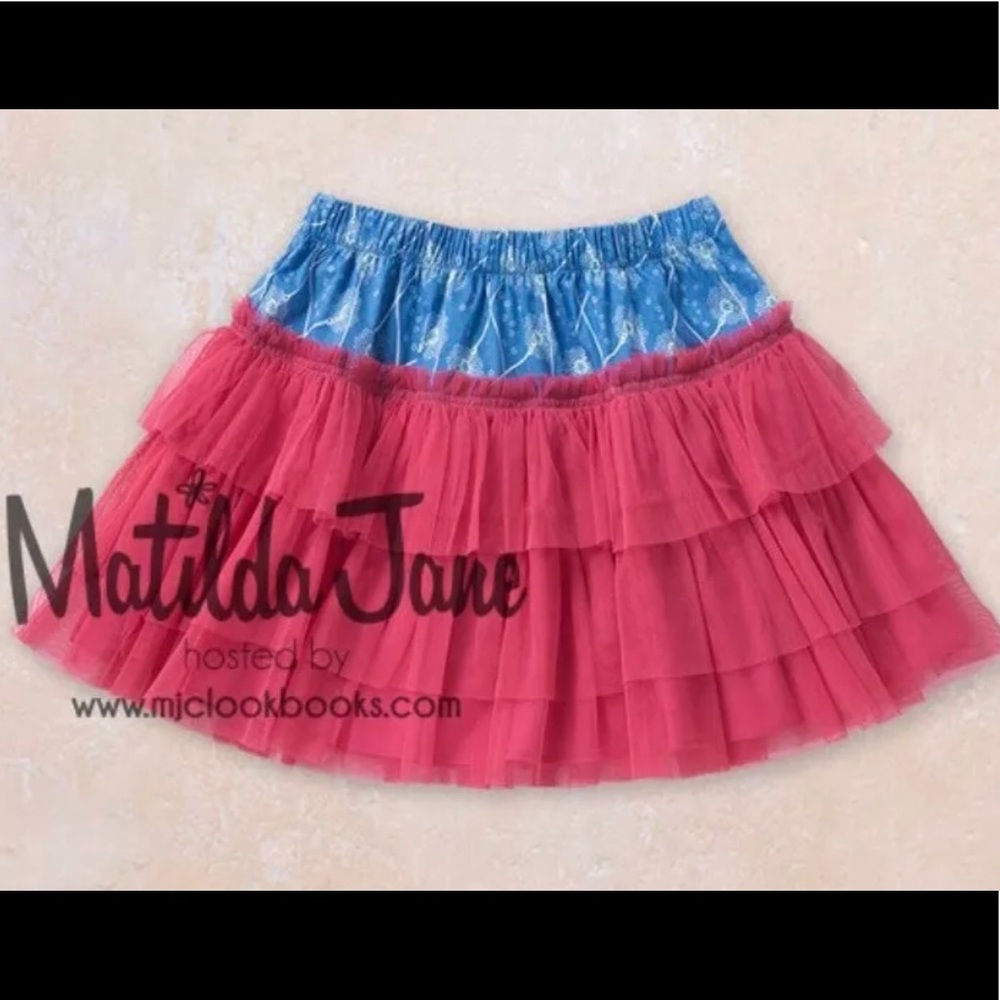 Matilda Jane Hot Pink Tutu Tulle Skirt SZ 8 new